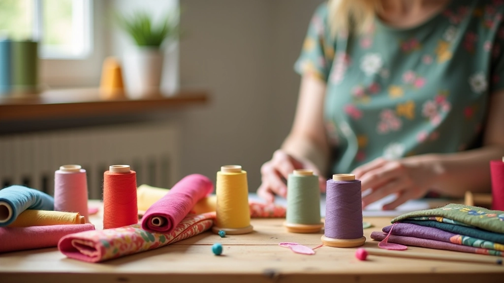 Vibrant collection of fabrics and craft materials