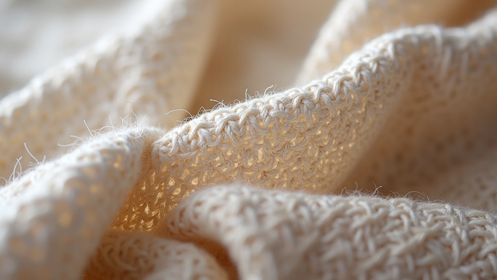 Close-up of fabric weave texture and pattern details showing quality construction